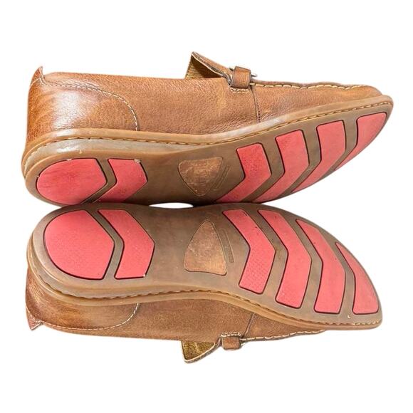 Men’s Brown Born Leather Horse Bit Slip-On Loafers -Size 8.5 - Picture 6 of 8